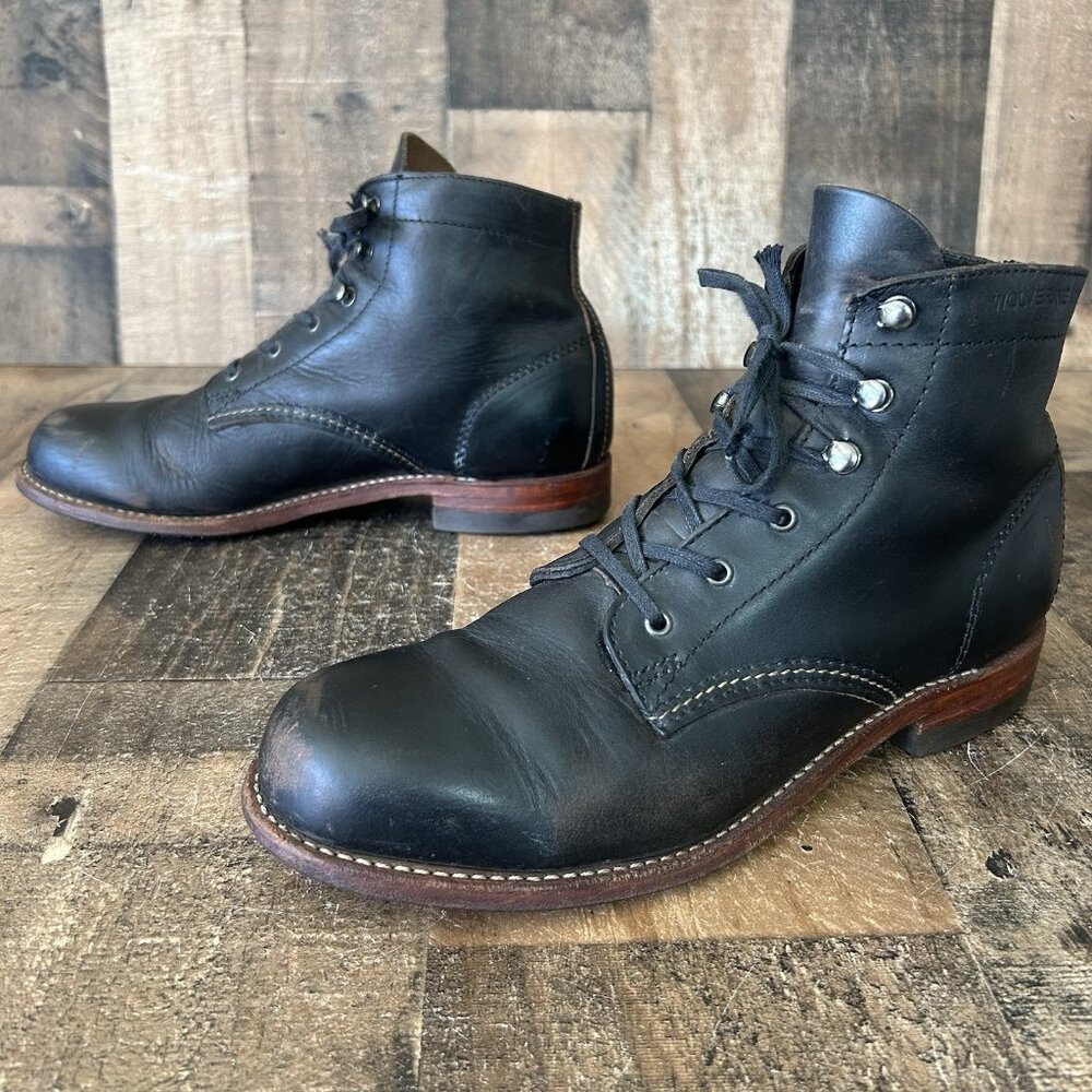 Wolverine 1000 Mile W05455 Black Work Boots Womens 8 B